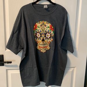 Cool sugar skull t shirt. Unisex. Size 2X.